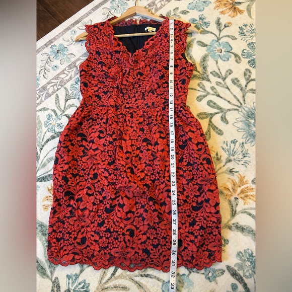 Shoshanna Red Lace Mini Dress - Picture 11 of 15